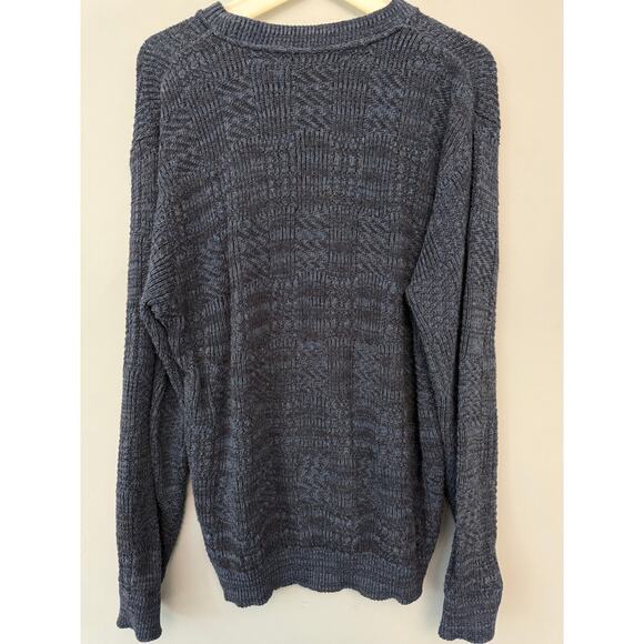 Oscar de la Renta Vintage Navy Textured Knit Sweater – Men’s Size M - Picture 4 of 4